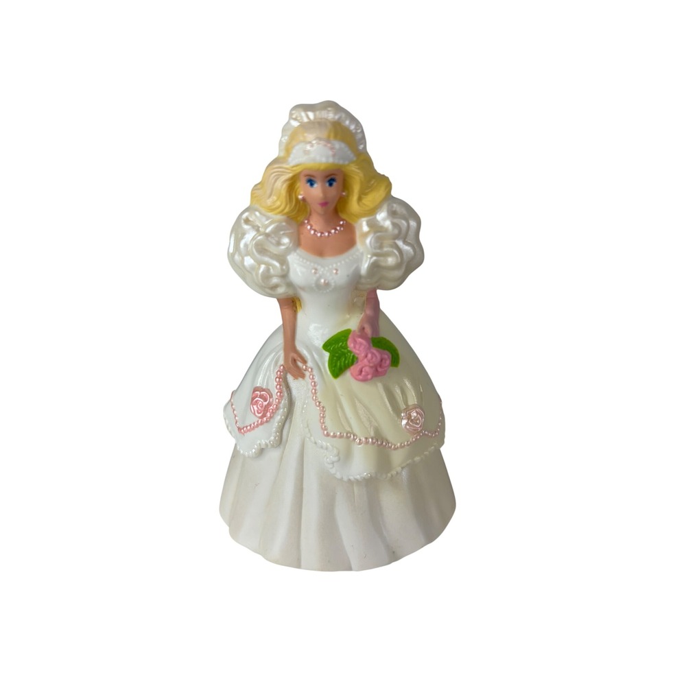 Vintage 1992 Mattel Barbie Bride Figurine McDonalds Happy Meal Toy White Dress